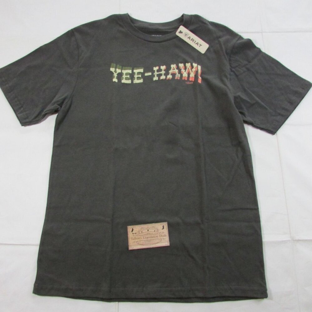 Ariat Girl's Short Sleeve Yeehaw Twist Graphic T-Shirt Vintage Black 10058867